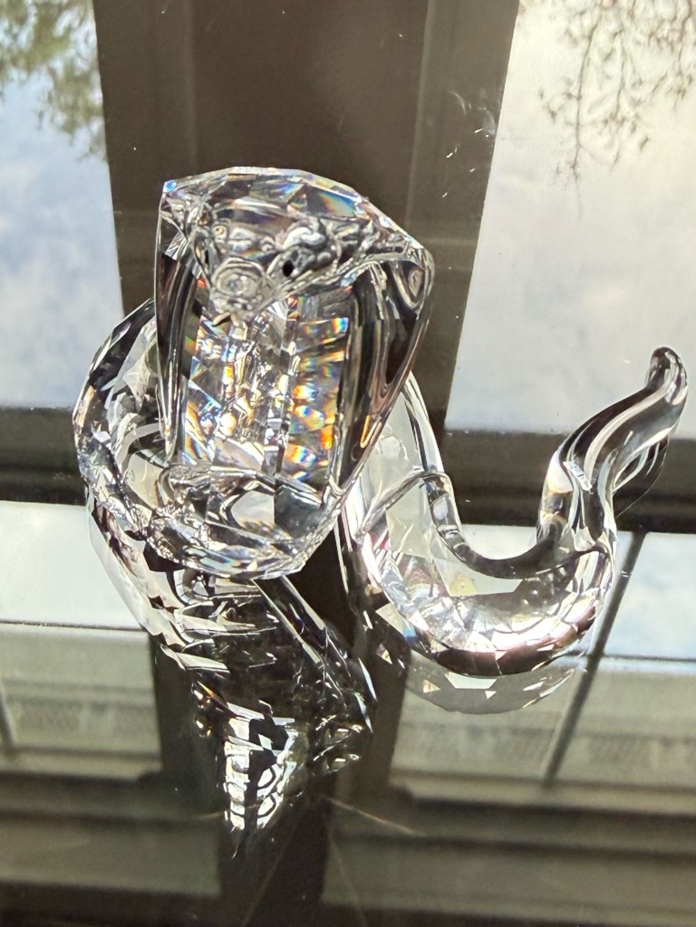 Swarovski Silver Crystal Cobra Snake Figurine 7603 NR 000 003 w/ Original Box